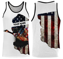 Load image into Gallery viewer, Goose hunting American flag patriotic waterfowl hunter personalized goose hunting shirts, hoodie NQSD27