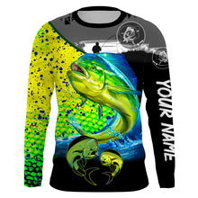 Load image into Gallery viewer, Mahi Mahi fishing scale Customize name long sleeves UV protection quick dry UPF 30+ NQS807