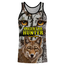 Load image into Gallery viewer, Predator hunter coyote Hunting camo Custom Name 3D All over print shirts Plus Size - personalized hunting apparel gifts for Adult and Kid - NQS823