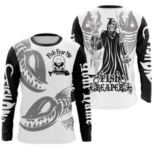 Load image into Gallery viewer, Fish fear me Fishing fish reaper UV protection quick dry Customize name long sleeves UPF 30+ NQS966