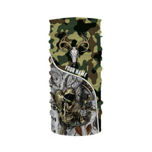 Load image into Gallery viewer, Deer hunter game in snow camo grim reaper tattoo bow hunting Customize Name 3D All Over Printed Shirts NQS967