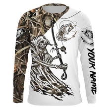 Load image into Gallery viewer, Fish Reaper Bass camo UV protection quick dry Customize name long sleeves UPF 30+ NQS841