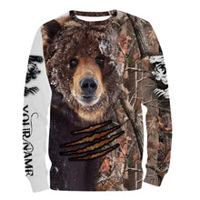 Load image into Gallery viewer, Bear Hunting Customize Name 3D All Over Printed Shirts Personalized Hunting gift For Adult And Kid NQS601