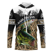 Load image into Gallery viewer, Bass fishing Performance Long Sleeve UV protection Customize name fishing shirt for men, women, Kid - NQS997