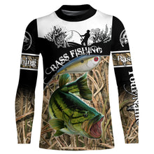 Load image into Gallery viewer, Bass fishing Performance Long Sleeve UV protection Customize name fishing shirt for men, women, Kid - NQS997