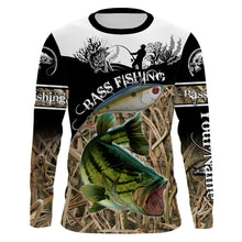Load image into Gallery viewer, Bass fishing Performance Long Sleeve UV protection Customize name fishing shirt for men, women, Kid - NQS997