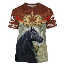Load image into Gallery viewer, Friesian Horse Custom Name 3D All over print shirts - Best gift for horse lovers Men, Women and Kid - NQS723
