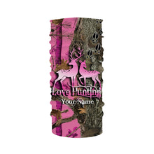 Load image into Gallery viewer, Love Deer Hunting Pink Camo Customize Name 3D All Over Printed hunting Shirts NQS856