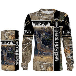 Deer hunting camouflage hunting clothes Customize Name 3D All Over Printed Shirts Hunting gift For men NQS1005
