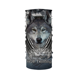 Wolf hunt hunting clothes Customize Name 3D All Over Printed Shirts plus size Personalized Hunting gift For men, women and kid NQS1008