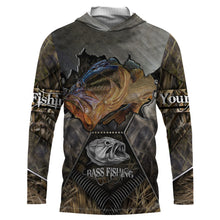 Load image into Gallery viewer, Largemouth Bass fishing camo UV protection quick dry Customize name fishing shirt NQS861