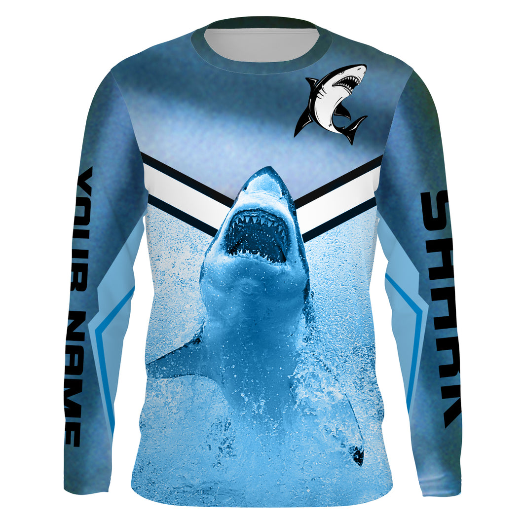 Shark Fishing UV protection quick dry Customize name long sleeves UPF 30+ NQS867