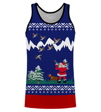 Load image into Gallery viewer, Duck hunter Santa funny ugly christmas sweatshirt full print shirts - Christmas gift For Adult and kid NQS1018
