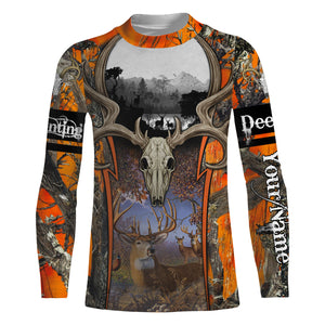 Deer Hunting orange Camo hunting clothes Customize Name 3D All Over Printed Shirts NQS884
