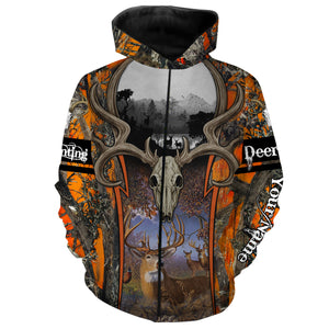 Deer Hunting orange Camo hunting clothes Customize Name 3D All Over Printed Shirts NQS884