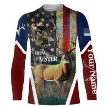Load image into Gallery viewer, Deer Hunting american Flag patriotic Camo hunting clothes Customize Name 3D All Over Printed Shirts NQS888