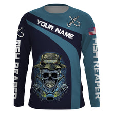 Load image into Gallery viewer, Fish Reaper Fish On Fisherman UV protection quick dry Custom name fishing shirts NQS739