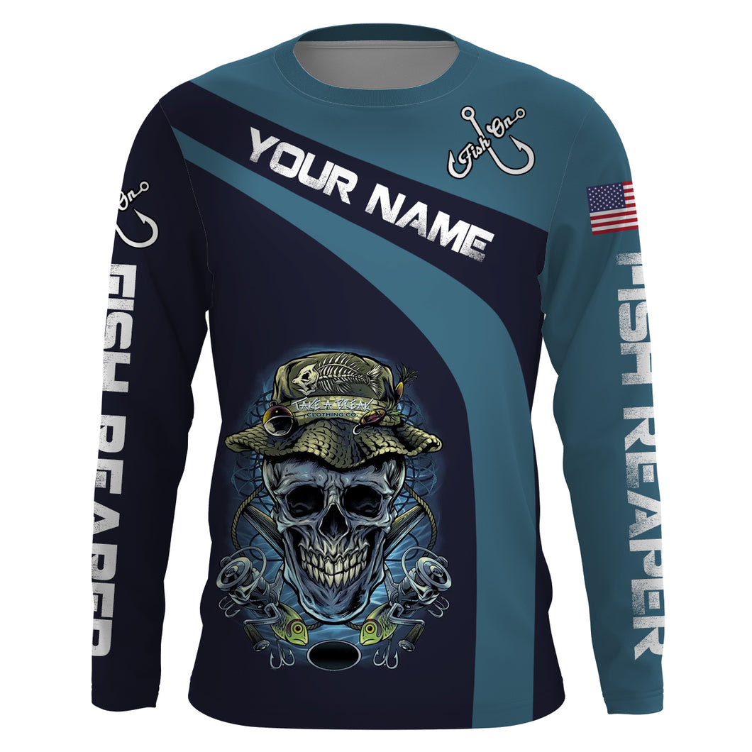 Fish Reaper Fish On Fisherman UV protection quick dry Custom name fishing shirts NQS739