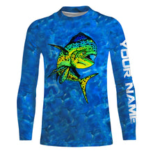 Load image into Gallery viewer, Mahi Mahi Fishing UV protection quick dry Customize name long sleeves UPF 30+ NQS740