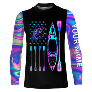 Kayak bass fishing American flag galaxy Custom long sleeves fishing shirts, camo leggings NQSD221