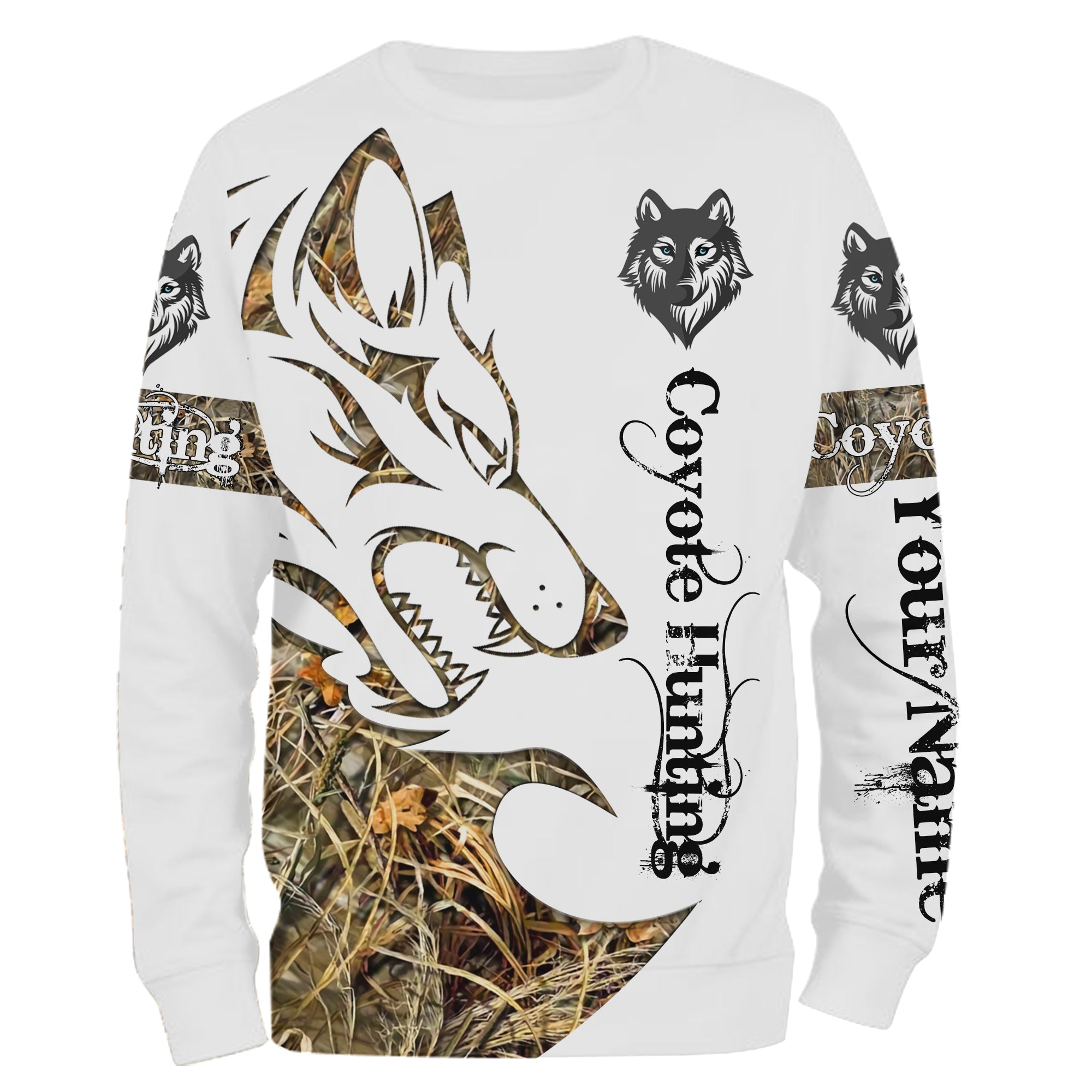 Coyote Hunting shirt coyote track all over print shirt, predator