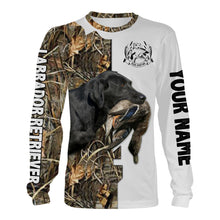 Load image into Gallery viewer, Mallard Duck Hunting Labrador Retriever dog hunting Custom Name 3D All over print shirts NQS759