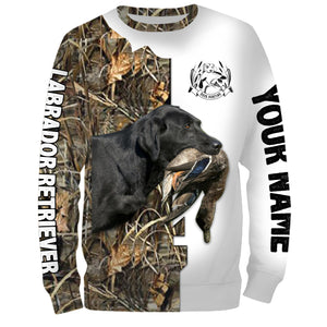 Mallard Duck Hunting Labrador Retriever dog hunting Custom Name 3D All over print shirts NQS759