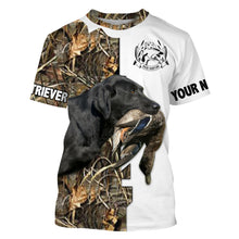 Load image into Gallery viewer, Mallard Duck Hunting Labrador Retriever dog hunting Custom Name 3D All over print shirts NQS759