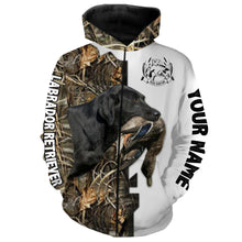 Load image into Gallery viewer, Mallard Duck Hunting Labrador Retriever dog hunting Custom Name 3D All over print shirts NQS759