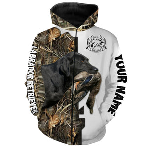 Mallard Duck Hunting Labrador Retriever dog hunting Custom Name 3D All over print shirts NQS759