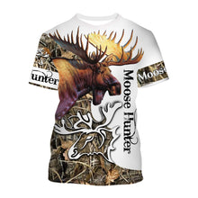Load image into Gallery viewer, Moose Hunting Camo  Huntaholic Customize name 3D All over print shirts - personalized apparel gift for hunting lovers - NQS667