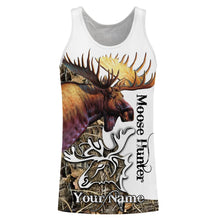 Load image into Gallery viewer, Moose Hunting Camo  Huntaholic Customize name 3D All over print shirts - personalized apparel gift for hunting lovers - NQS667