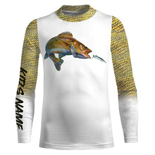 Load image into Gallery viewer, Walleye fishing Customized Name 3D All Over print shirts personalized fishing apparel for Adult and kid NQS551