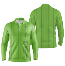 Load image into Gallery viewer, Personalized mens golf polo shirts custom name golf tops mens, golf gifts for men | Green NQS4654