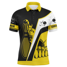 Load image into Gallery viewer, Custom Mens polo bowling shirts, Personalized men&#39;s bowling jerseys, bowling team jerseys multicolor NQS5201