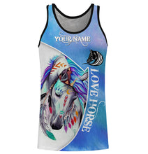 Load image into Gallery viewer, Beautiful Horse Love Horse Customize Name 3D All Over Printed Shirts Personalized gift For Horse Lovers NQS700