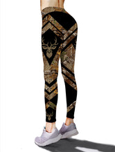 Load image into Gallery viewer, Beautiful country girl deer hunting camo leggings - NQS964