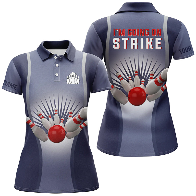 Custom bowling shirt for women – personalized team jersey front view