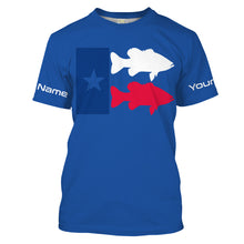 Load image into Gallery viewer, Texas Fishing Texas Flag patriotic Customize Name UV protection quick dry long sleeves fishing shirts UPF 30+ NQS2204