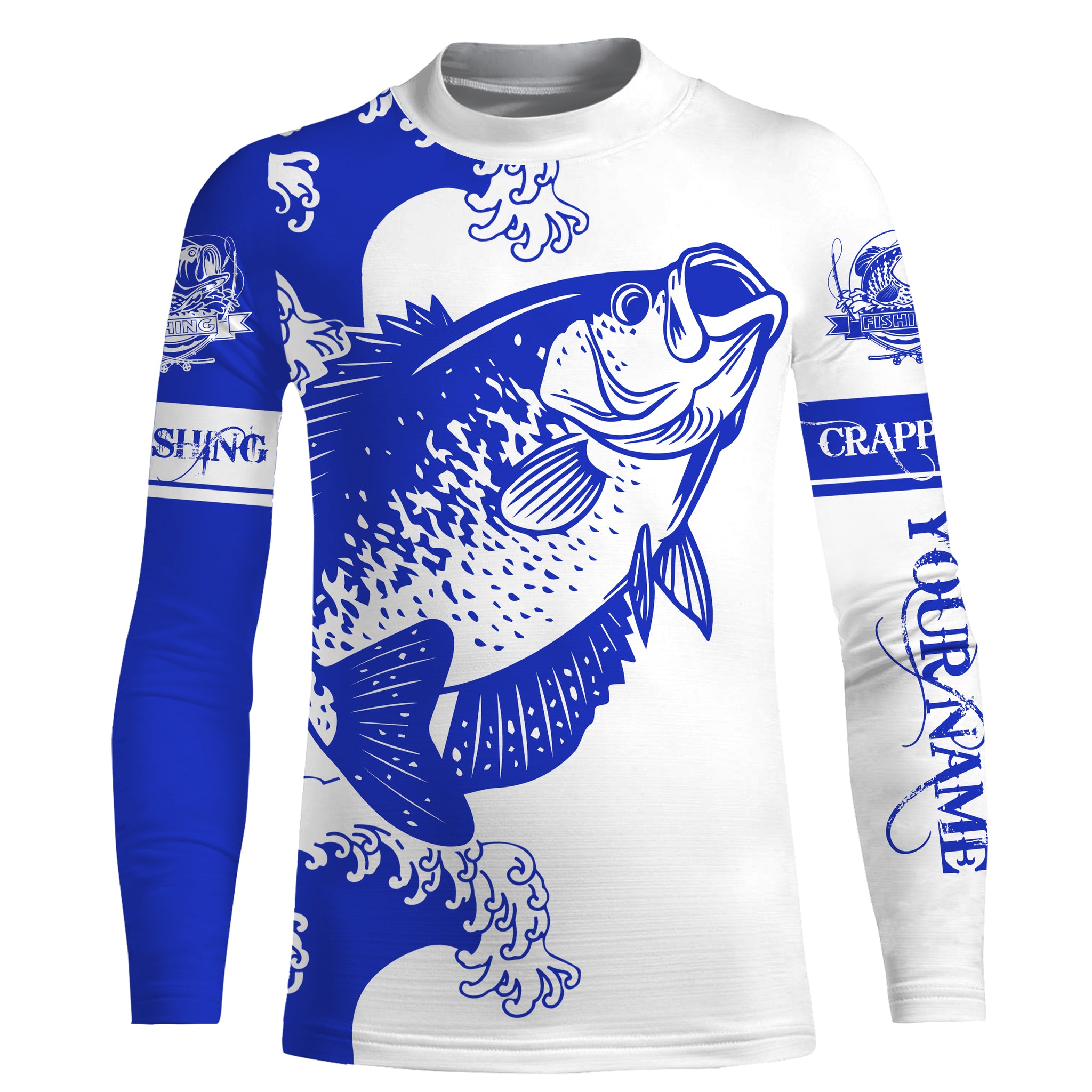 Personalized Crappie fishing tattoo jerseys, Crappie Long Sleeve