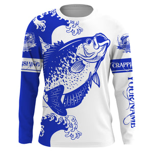 Personalized Crappie fishing tattoo jerseys, Crappie Long Sleeve