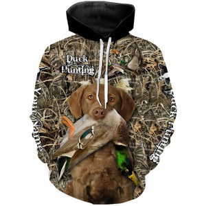 Duck Hunting Chesapeake bay retriever Camo Waterfowl Custom Name 3D shirts duck hunting apparel NQS959