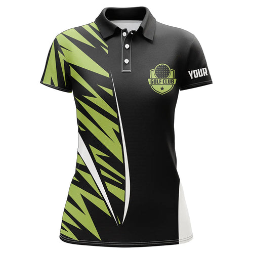 Green camo black custom Womens golf polo shirt, golf clubs golf tops for ladies, golfing gifts NQS6824