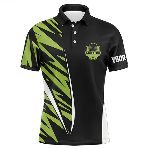 Green camo black custom mens golf polo shirt, golf clubs golf tops for men, golfing gifts NQS6824