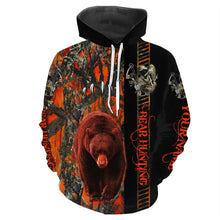 Load image into Gallery viewer, Bear Hunting Bone reaper Orange Muddy Camo Bowhunting Customize Name 3D All Over Printed Shirts NQS838