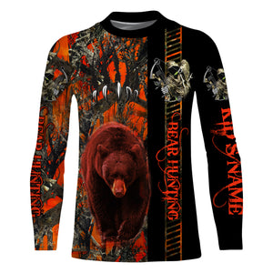 Bear Hunting Bone reaper Orange Muddy Camo Bowhunting Customize Name 3D All Over Printed Shirts NQS838