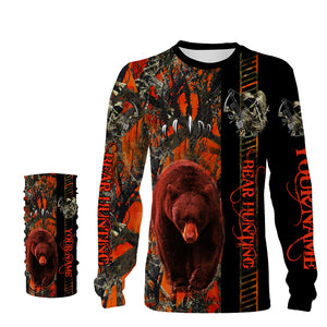 Bear Hunting Bone reaper Orange Muddy Camo Bowhunting Customize Name 3D All Over Printed Shirts NQS838