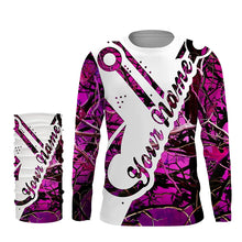 Load image into Gallery viewer, Pink camo fish hook Fishing camo Customize long sleeves fishing shirts NQS1819