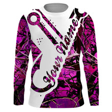 Load image into Gallery viewer, Pink camo fish hook Fishing camo Customize long sleeves fishing shirts NQS1819