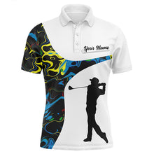 Load image into Gallery viewer, Mens golf polo shirts custom camo white golf tops, best mens golf wear NQS7290